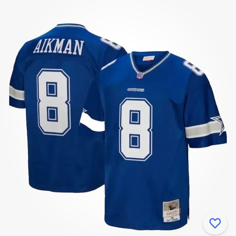Dallas Cowboys Troy Aikman Mitchell & Ness Blue Legacy Men 2XL Jersey Throwback